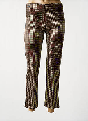 Pantalon 7/8 taille haute taille haute marron TINTA femme