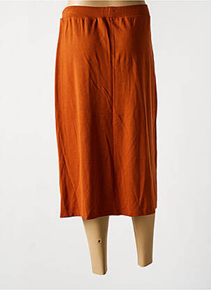 Jupe mi-longue stretch orange AGATHE & LOUISE femme