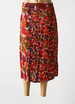 Jupe mi-longue taille haute rouge AGATHE & LOUISE femme