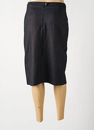Jupe mi-longue taille haute noir GUY DUBOUIS femme