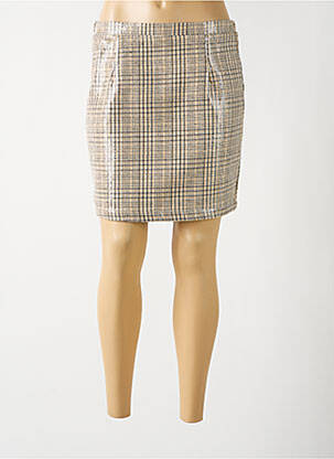 Jupe courte doublure beige AN' GE femme