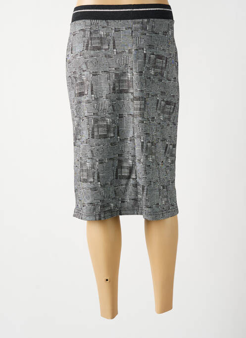 Jupe mi-longue gris GUY DUBOUIS pour femme