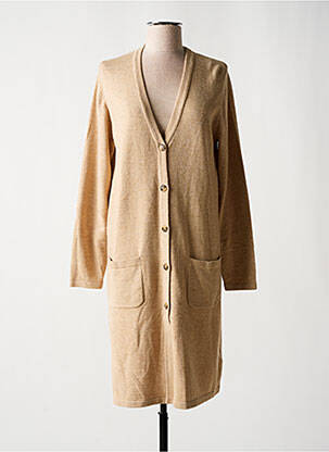 Gilet manches longues stretch beige MICHA femme