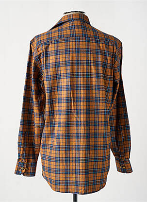 Chemise manches longues imprimé écossais marron LOUIS VICTOR homme