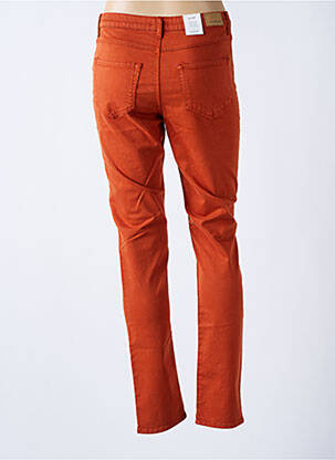 Pantalon slim tissage popeline taille normale orange KANOPE femme