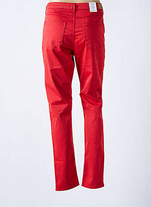 Pantalon slim tissage popeline taille normale rouge KANOPE femme