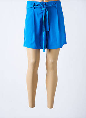 Short taille à pinces taille haute bleu IKOONE&BIANKA femme