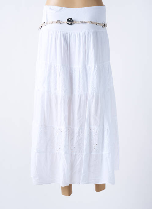 Jupe longue blanc LAGON BLEU pour femme