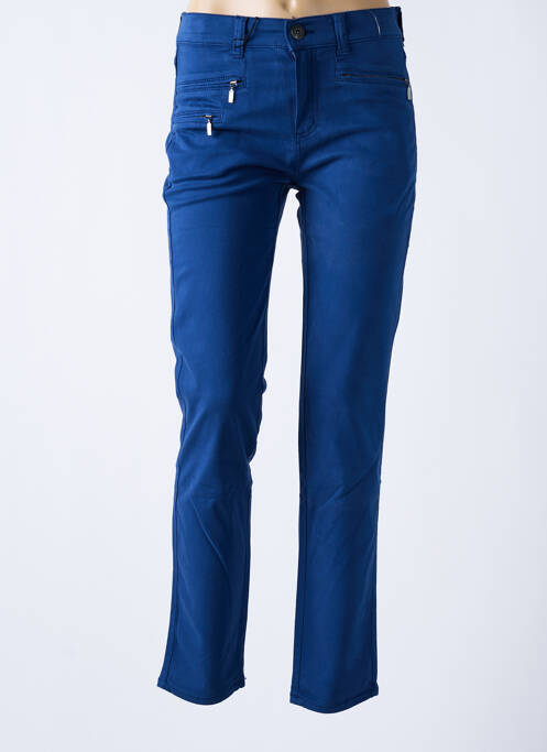 Pantalon slim bleu ANNA MONTANA pour femme