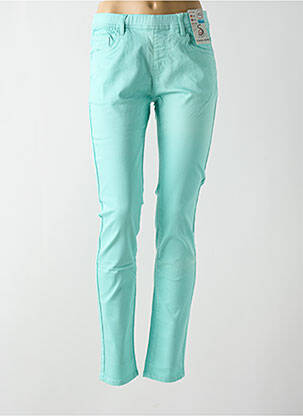 Pantalon slim taille élastique bleu S.QUISE femme