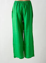 Pantalon large vert LAGON BLEU pour femme seconde vue