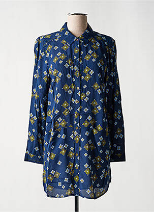 Robe courte manches longues manches longues bleu WHITE STUFF femme