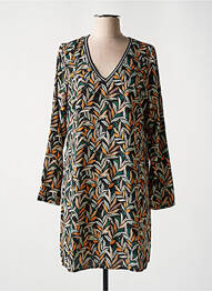 Robe mi-longue coupe fluide manches longues noir ONLY femme