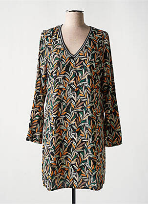 Robe mi-longue coupe fluide manches longues noir ONLY femme
