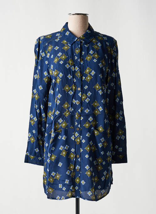 Robe courte manches longues manches longues bleu WHITE STUFF femme