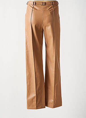 Pantalon large poches taille normale marron LES BLONDINETTES femme
