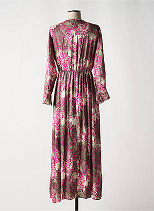Robe longue manches longues manches longues rose LES BLONDINETTES femme