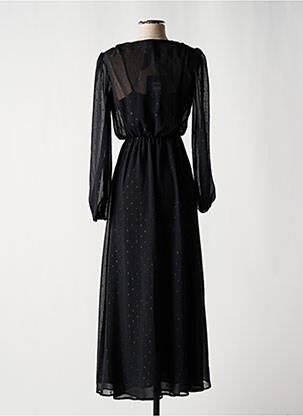 Robe longue manches longues manches longues noir LES BLONDINETTES femme