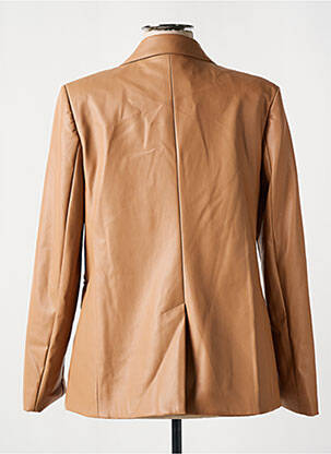 Veste simili cuir poches marron LES BLONDINETTES femme