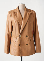 Veste simili cuir marron LES BLONDINETTES pour femme seconde vue