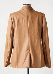 Veste simili cuir marron LES BLONDINETTES pour femme seconde vue