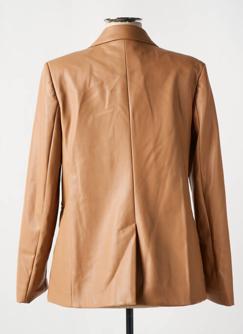 Veste simili cuir marron LES BLONDINETTES pour femme