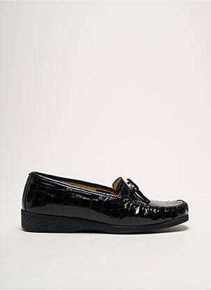 Mocassins tissage satiné talon plat jusqu'à 3cm noir MARCO femme