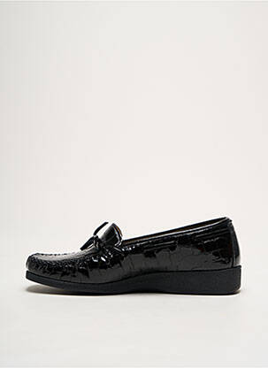 Mocassins tissage satiné talon plat jusqu'à 3cm noir MARCO femme
