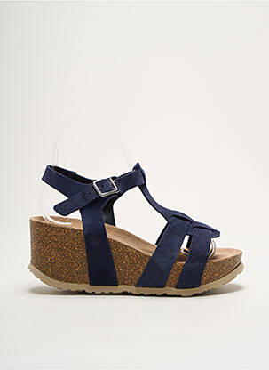Sandales/nu pieds talon compensé talon de 4 à 6cm bleu ELUE PAR NOUS femme