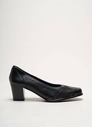 Escarpins tissage satiné talon de 4 à 6cm noir PEDRO TORRES femme