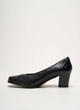 Escarpins tissage satiné talon de 4 à 6cm noir PEDRO TORRES femme