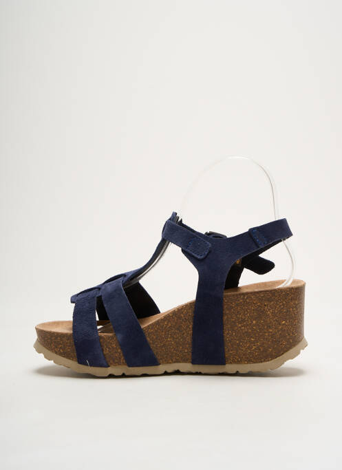 Sandales/nu pieds talon compensé talon de 4 à 6cm bleu ELUE PAR NOUS femme