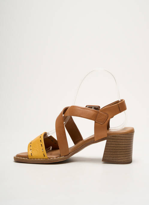 Sandales/Nu pieds jaune METAMORF'OSE pour femme