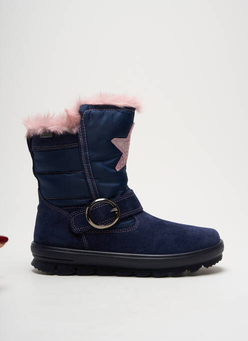 Bottines/boots tissage satiné bout rond bleu SUPERFIT fille