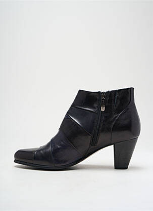 Bottines/boots tissage satiné talon de 4 à 6cm bleu REGARDE LE CIEL femme