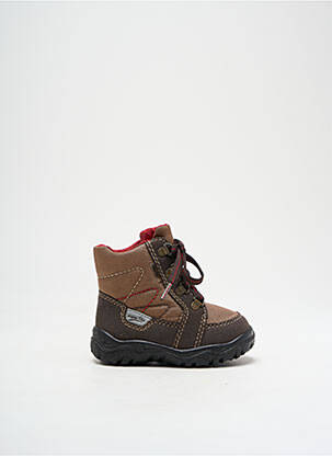 Bottines/boots tissage satiné bout rond marron SUPERFIT garçon
