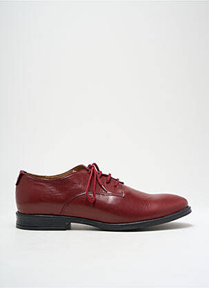 Derbies tissage satiné talon plat jusqu'à 3cm rouge SMANN femme