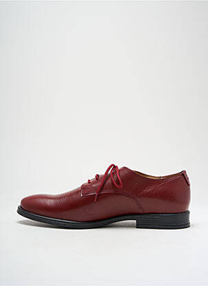 Derbies tissage satiné talon plat jusqu'à 3cm rouge SMANN femme
