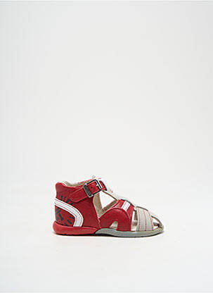 Sandales/nu pieds tissage satiné bout rond rouge BABYBOTTE garçon