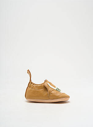 Chaussons/pantoufles matière lisse bout rond marron EASY PEASY garçon