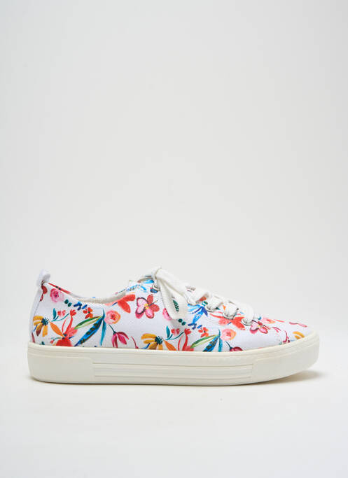 Baskets semelle amovible talon plat jusqu'à 3cm blanc REMONTE femme