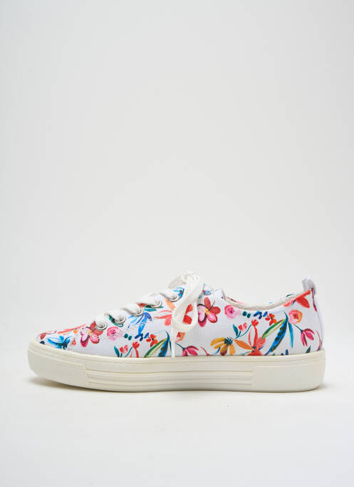 Baskets semelle amovible talon plat jusqu'à 3cm blanc REMONTE femme