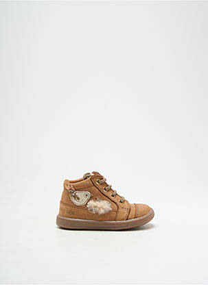 Bottillons nubuck bout rond marron GBB fille