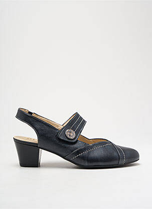 Sandales/nu pieds matière lisse talon de 4 à 6cm noir ARTIKA SOFT femme