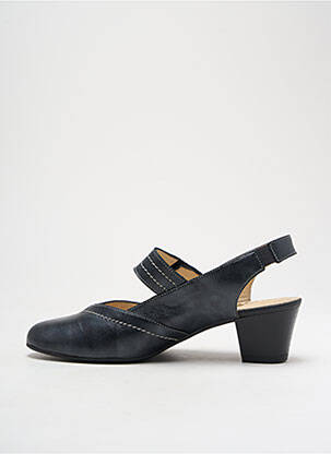 Sandales/nu pieds tissage satiné talon de 4 à 6cm noir ARTIKA SOFT femme