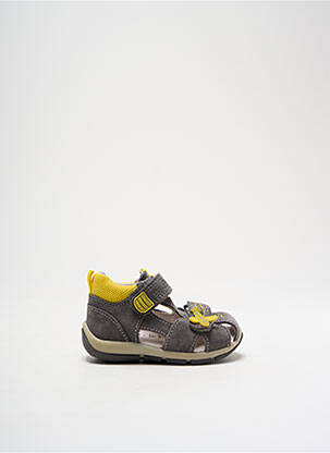 Sandales/nu pieds nubuck bout rond jaune SUPERFIT garçon