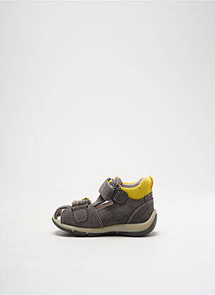 Sandales/nu pieds nubuck bout rond jaune SUPERFIT garçon