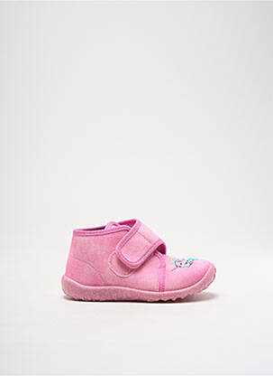 Chaussons/pantoufles tissage satiné bout rond rose SUPERFIT fille