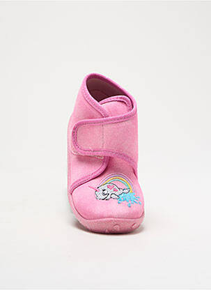 Chaussons/pantoufles tissage satiné bout rond rose SUPERFIT fille