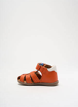 Sandales/nu pieds tissage satiné bout rond orange GBB garçon